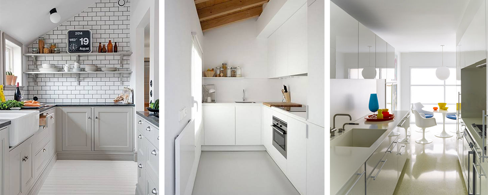 Small kitchens with white decor